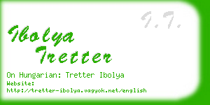 ibolya tretter business card